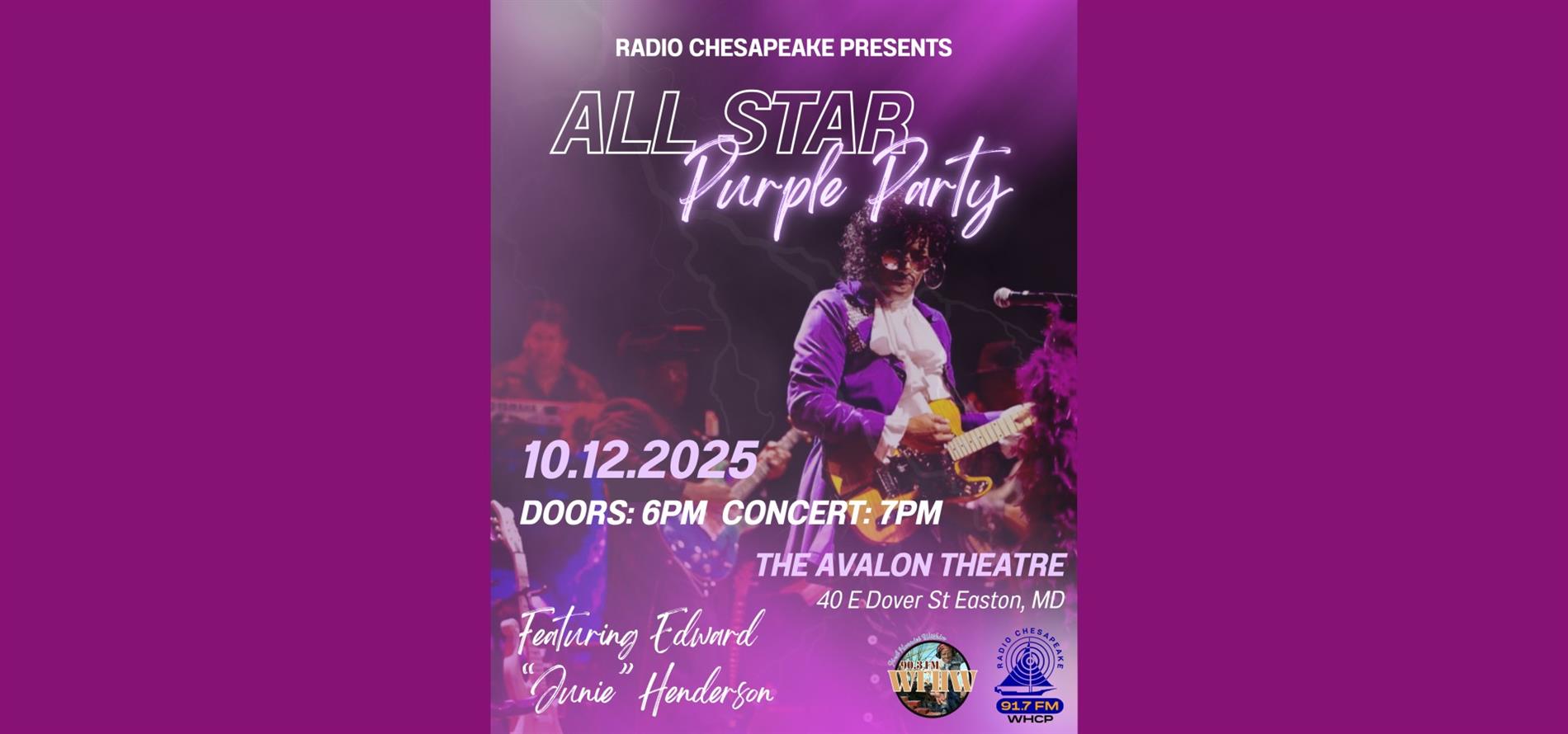 Radio Chesapeake Presents All-Star Purple Party: A Prince Tribute A WFHW Fundraiser