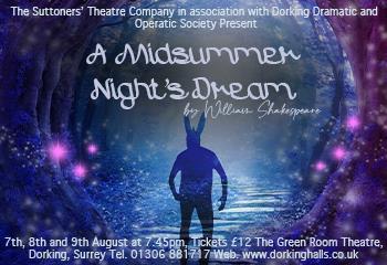 Promotional image of The Suttoners' Theatre Company Present: A Midsummer Night's Dream