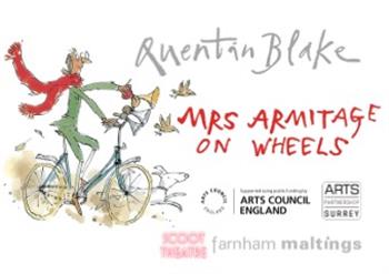 Promotional image of Plays in the Park - Quentin Blake's Mrs Armitage On Wheels by Scoot Theatre