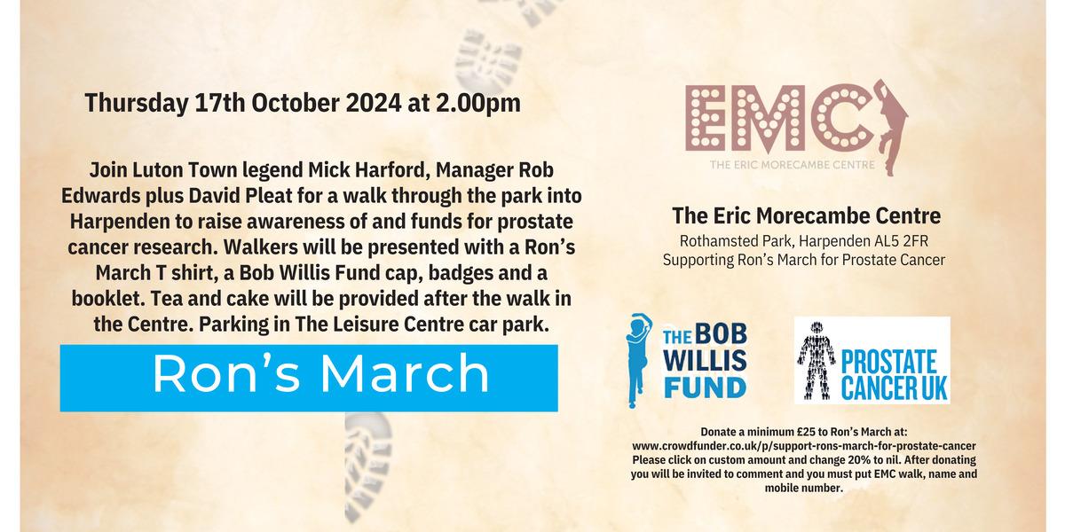 Prostate Cancer Walks Supported by the Eric Morecambe Centre