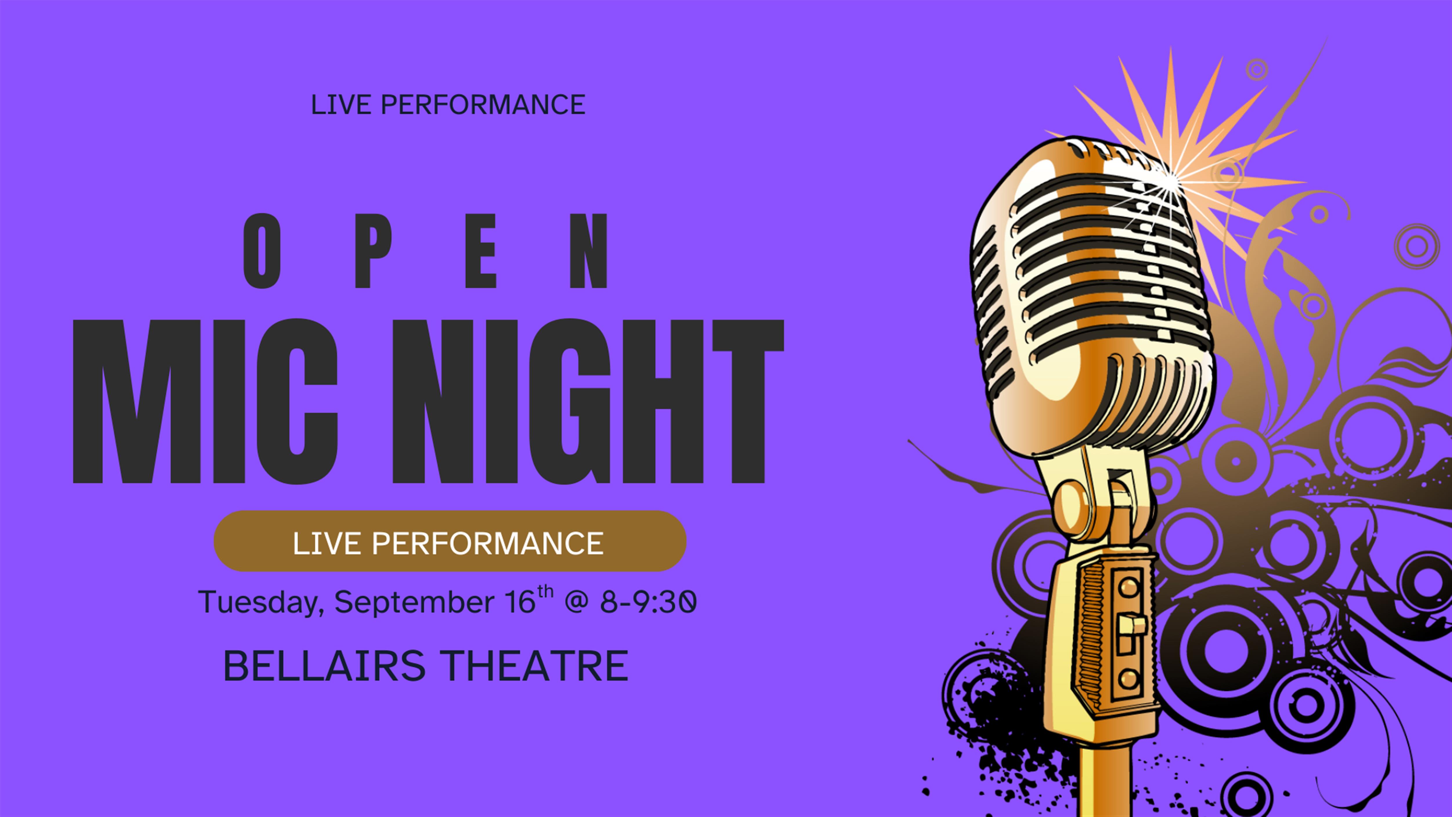 GSA Student Society present - Open Mic Night