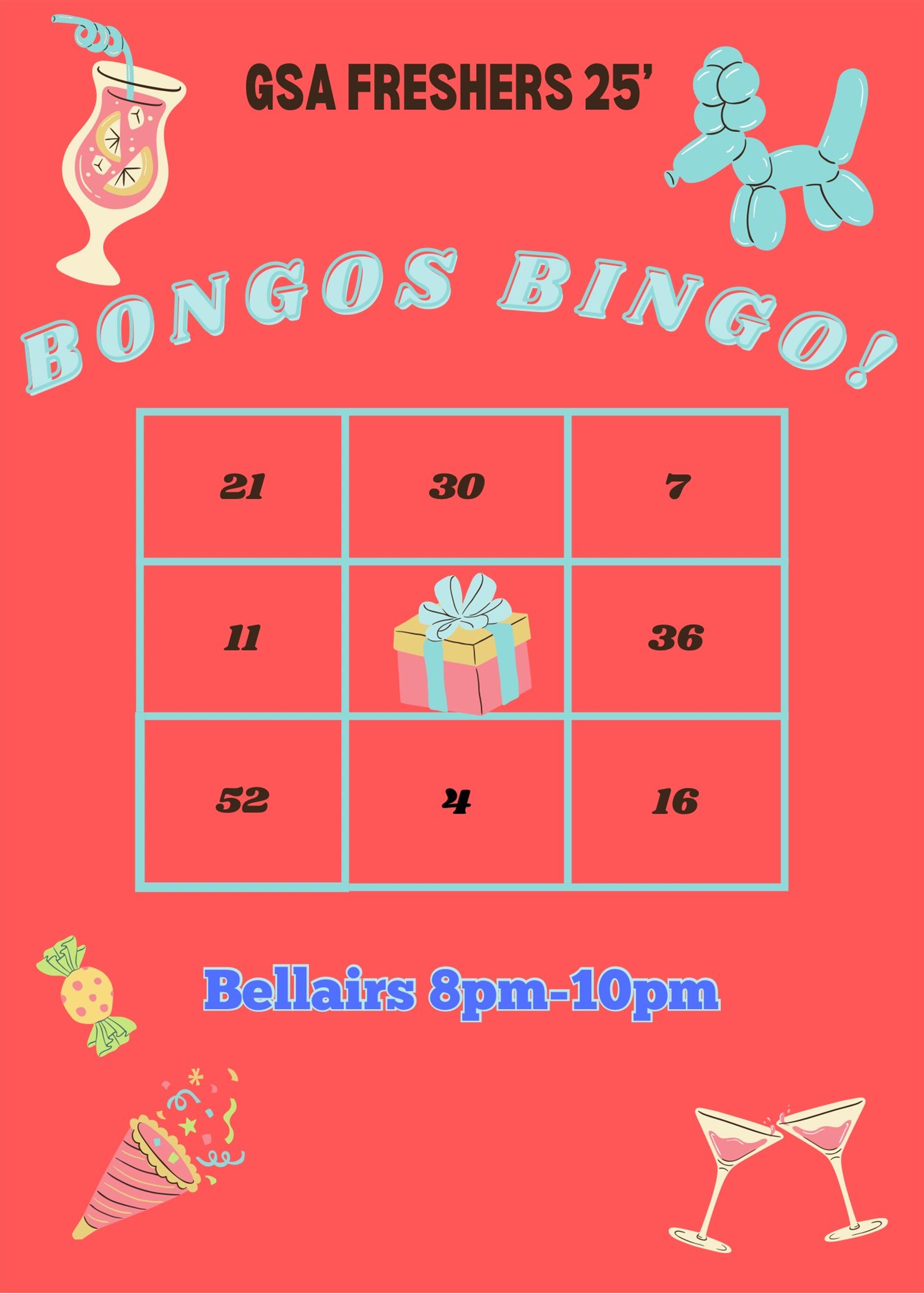 GSA Student Society present - Bongos Bingo 