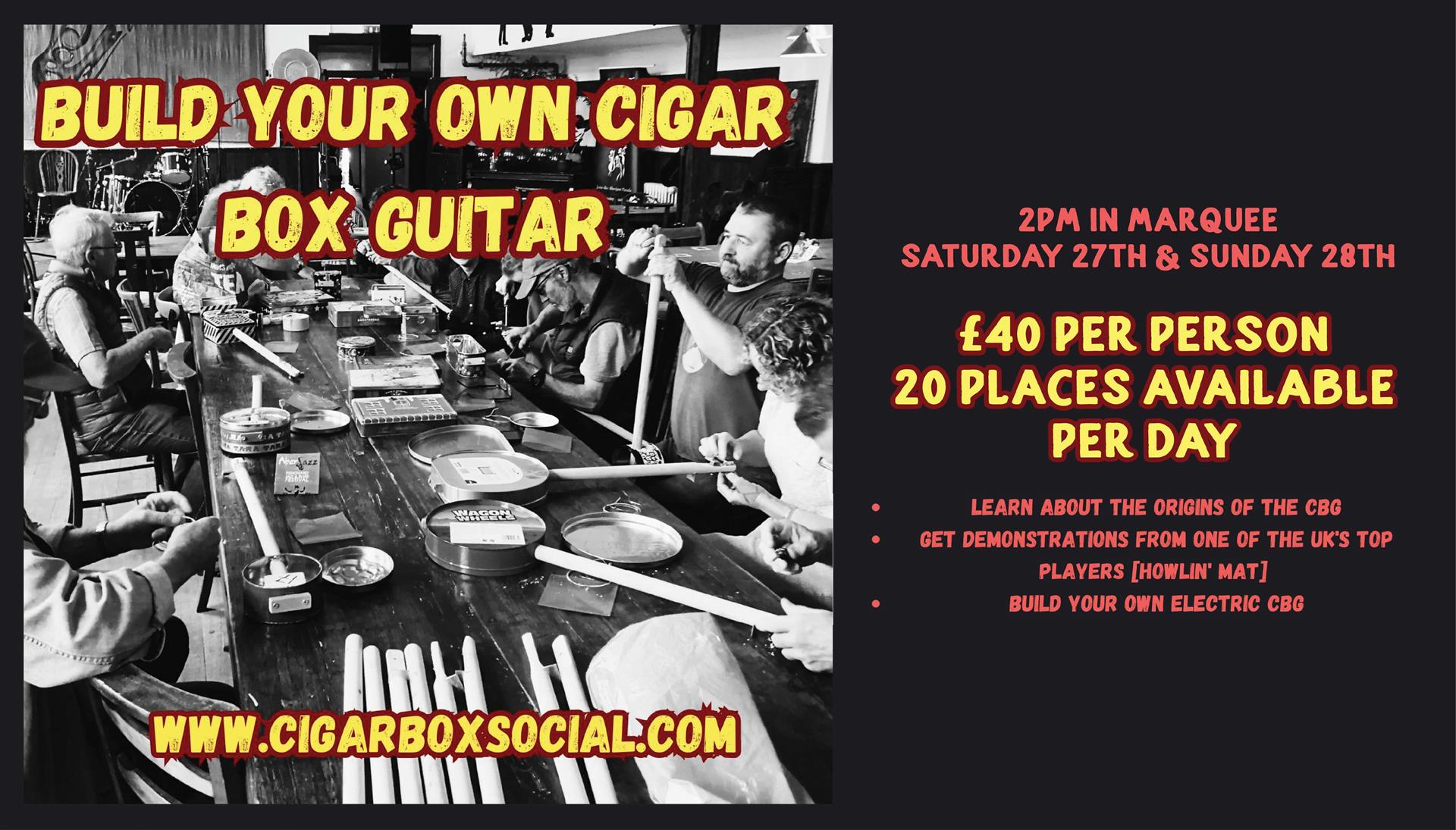 Howlin Mat – Build Your Own Cigar Box Guitar - Lowther Pavilion