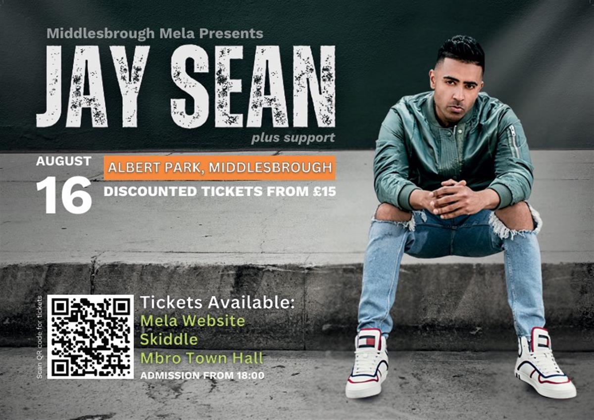 Poster image for Jay Sean at Middlesbrough Mela