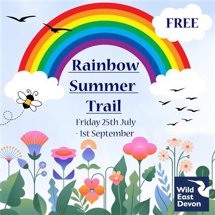 Flyer for Rainbow Summer Trail at Seaton Wetlands