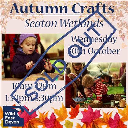 Flyer for Autumn Crafts at Seaton Wetlands