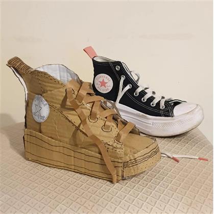 Flyer for Summer Art Week 2025 : Cardboard Trainers
