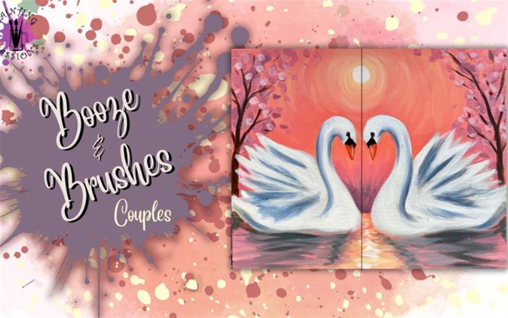 Booze & Brushes  Valentines Special image