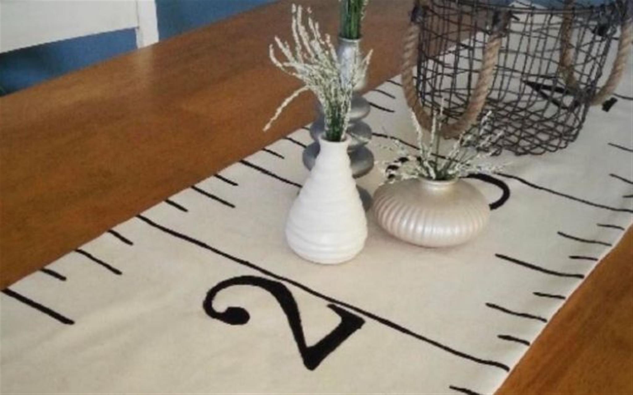 Make your own tape measure table runner image