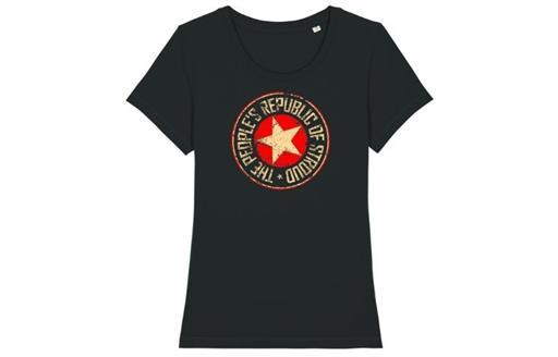 Womens Retro Red/Cream Print